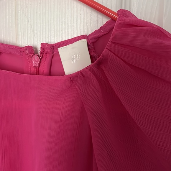 H&M Chiffon Cerise Maxi Dress Long Dress Sz M - Picture 15 of 15